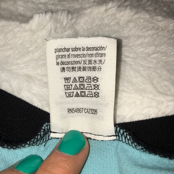 Small blue PINK t-shirt with banded sleeves - Picture 5 of 7